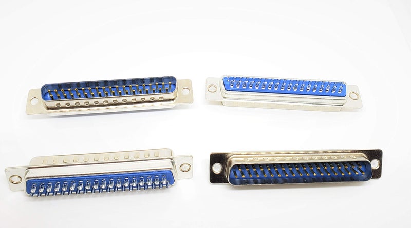 Connectors Pro 4 Sets Solder Cup DB37 Male + Plastic Hoods, 37 Pins D-Sub Connector & Hood Set, 8-Pack (4 DB37 Males + 4 Hoods) - Image 3